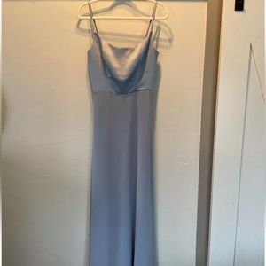 Allure Bridals Desert Blue Sleeveless Bridesmaid Dress Size 8